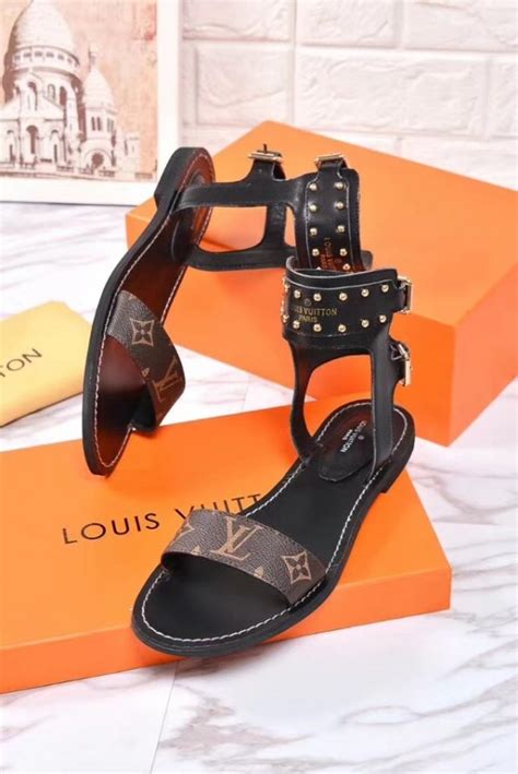 lv sandals nomad|LOUIS VUITTON Calfskin Monogram Nomad Flat Sandals 36.